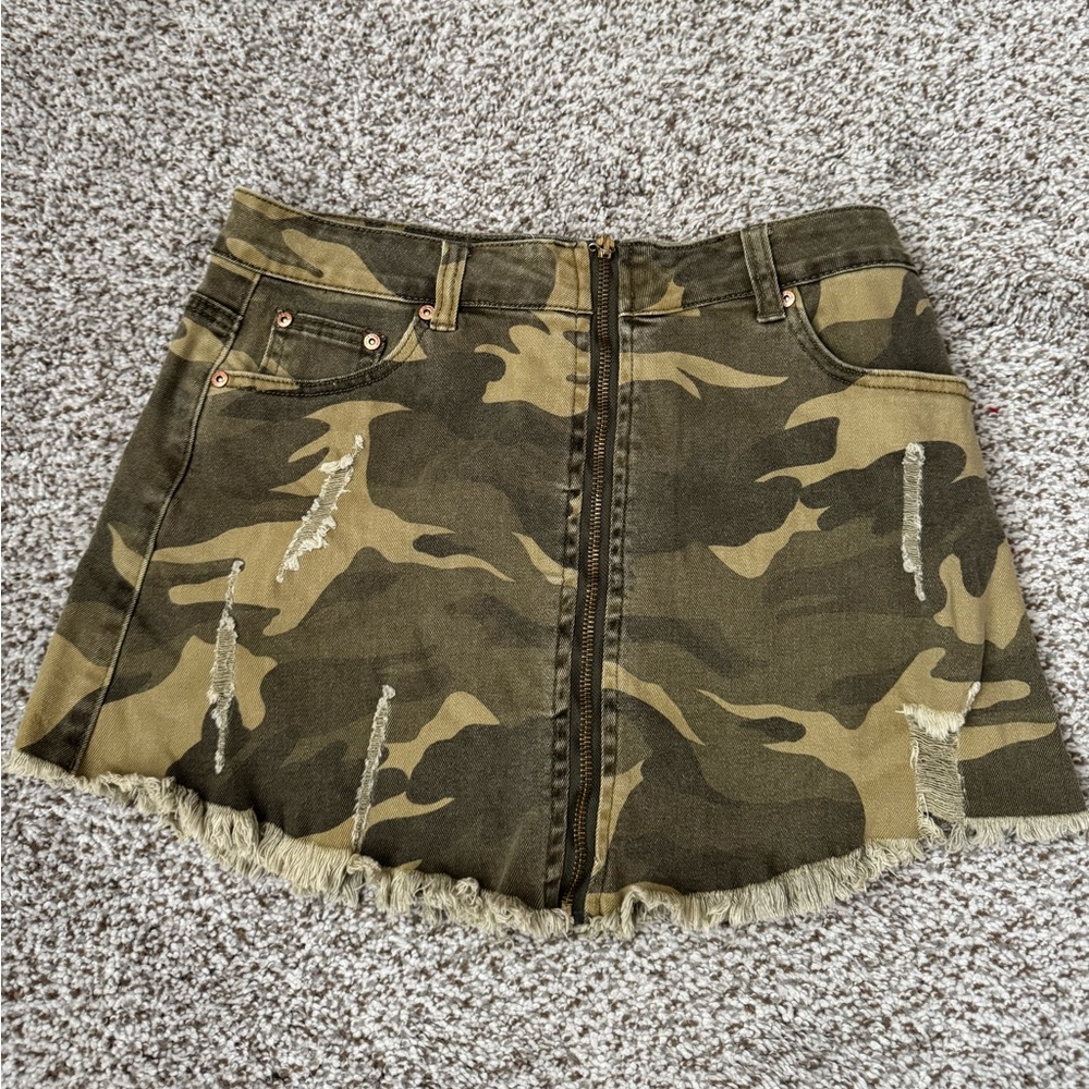 Camouflage Mini Skirt